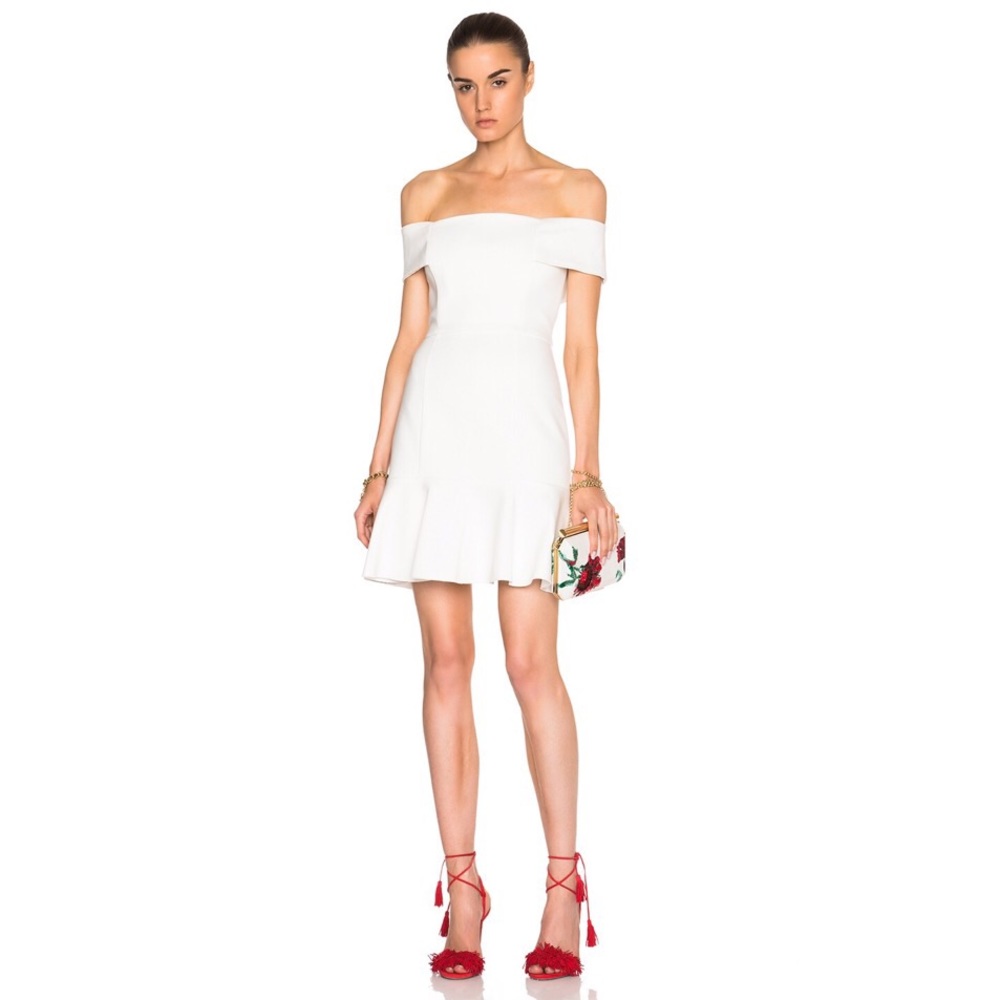 🖤 NICHOLAS Off Shoulder Ponti Mini Dress